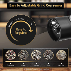 Electric Salt & Pepper Grinder Set | USB Charge & Grind