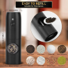 Electric Salt & Pepper Grinder Set | USB Charge & Grind
